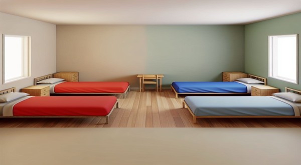 4 Bed Sharing Non-AC Room